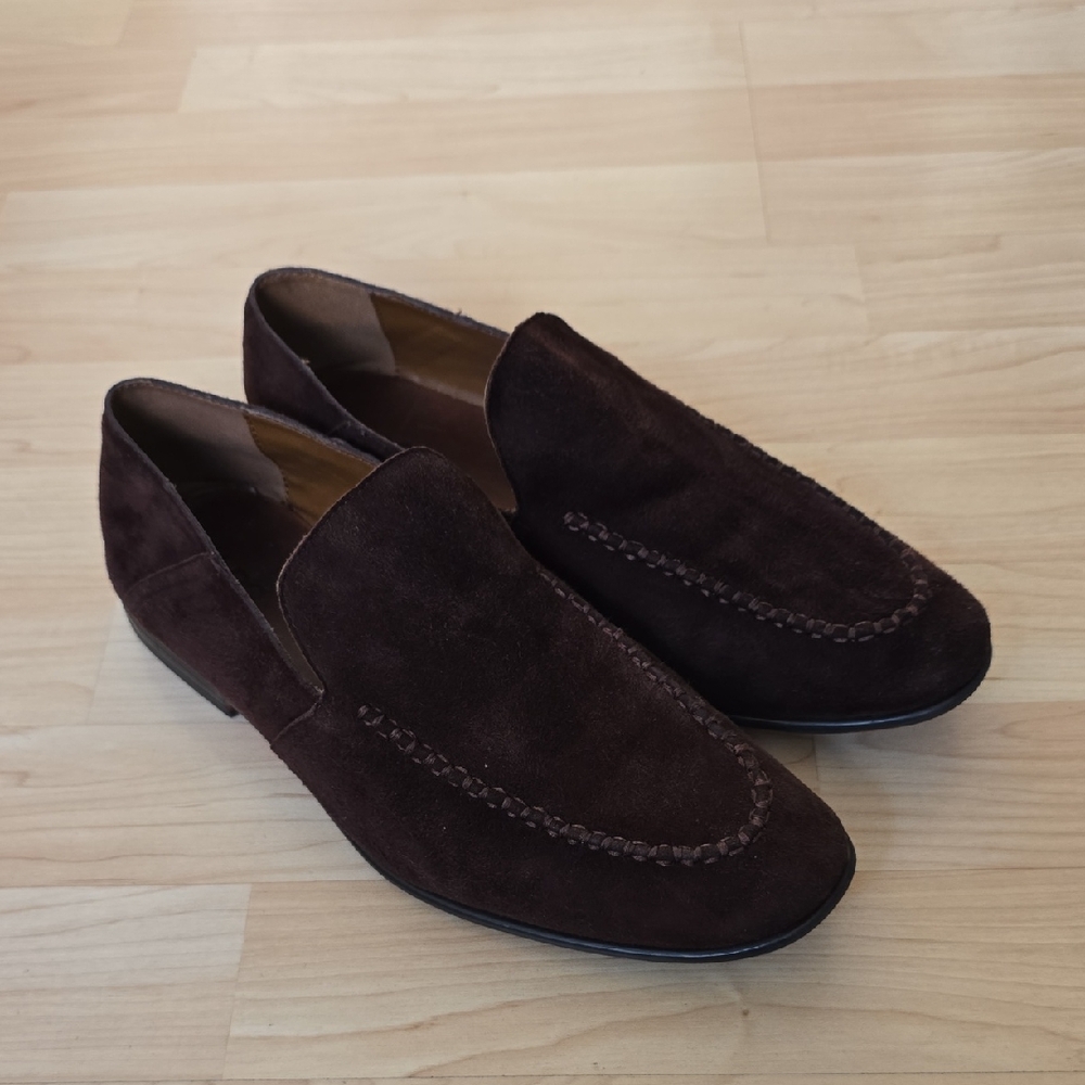 Aldo Mens Brown Suede Loafers Slip On Shoes Size 8